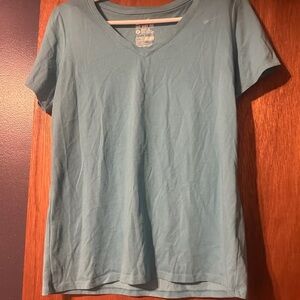 Nike Light Blue V-Neck T-Shirt